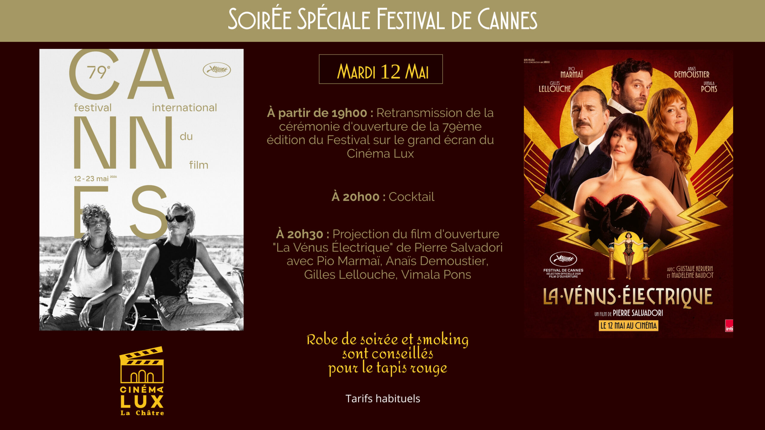 Festival de Cannes 2026 au Cinéma Lux